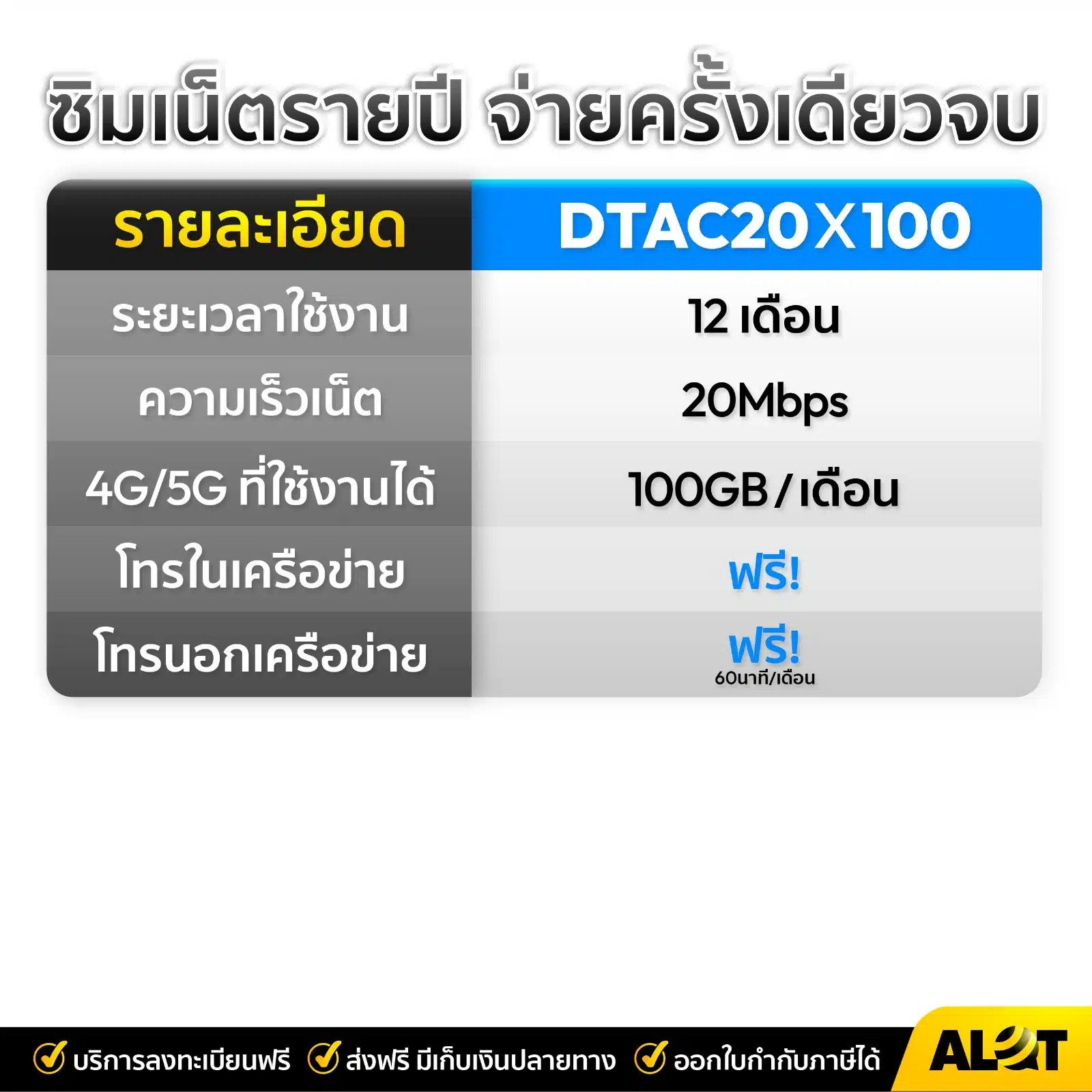 DTAC 20mbps x100-1