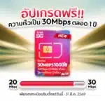ซิมรายปี 30Mbps