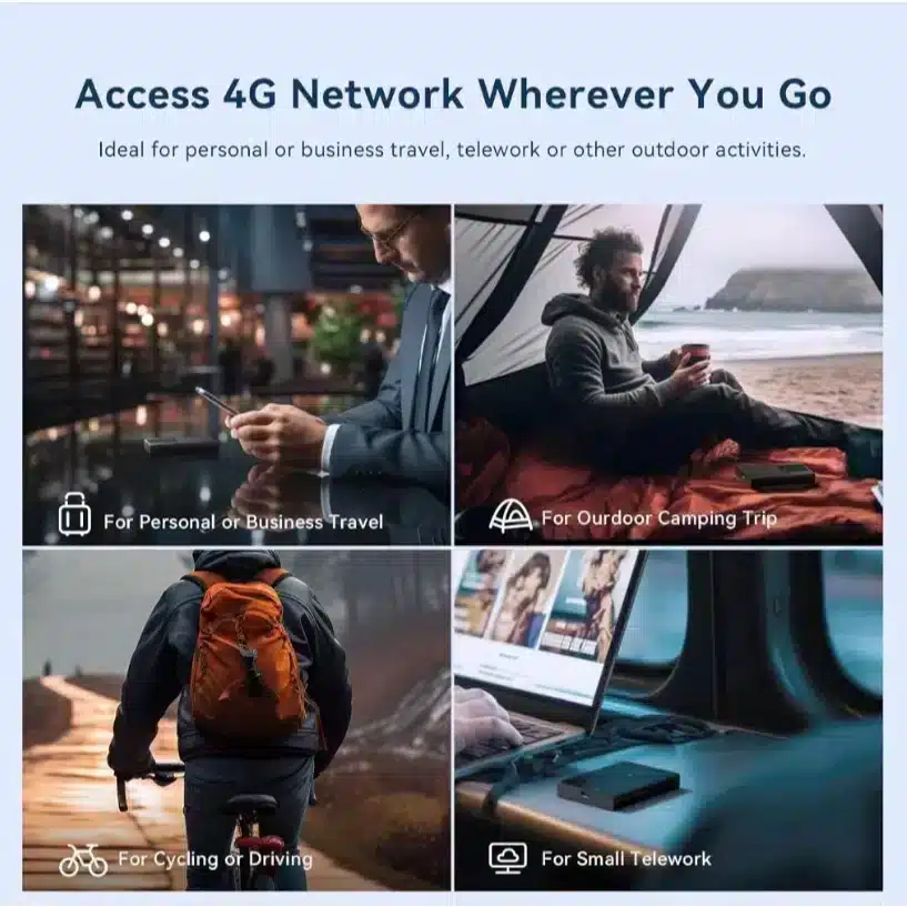 Tenda 4G180 Pocket WiFi สำหรับเดินทาง ทำงานนอกสถานที่ และกิจกรรมกลางแจ้ง