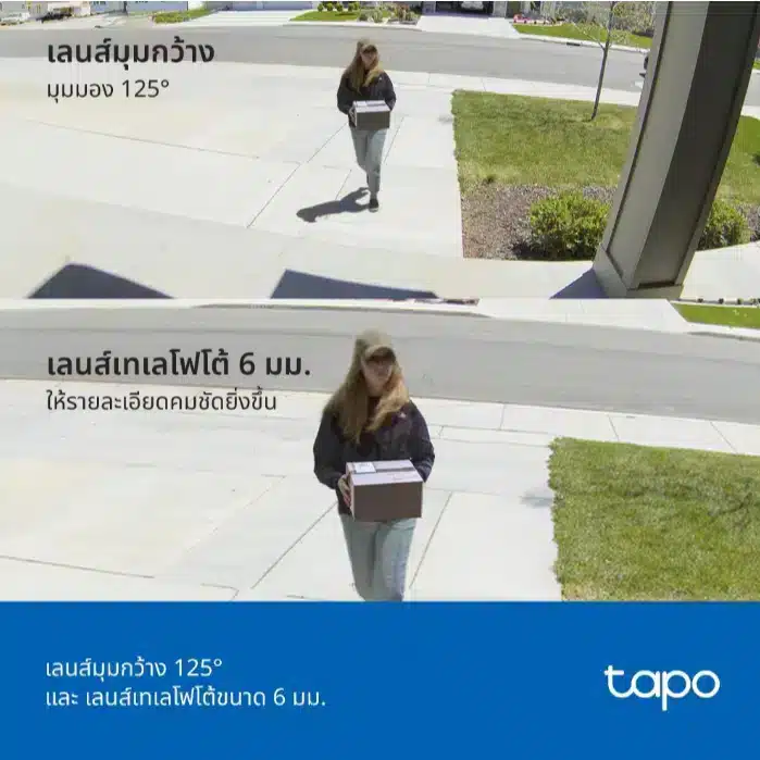 Tapo C246D ระบบติดตามการเคลื่อนไหวอัจฉริยะแบบซิงโครไนซ์ด้วยกล้องเลนส์คู่